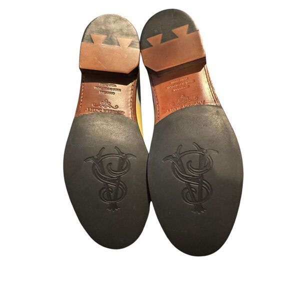 The Office Of Angela Scott Mr Smith yellow blue stripe Oxford size 37.5 7.5 - Picture 3 of 6